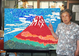 脳トレちぎり絵写真